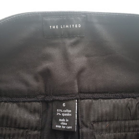 The Limited Cuffed Shorts Black Womens Size 6 Slash Pockets Stretch Twill Chino - Picture 6 of 11